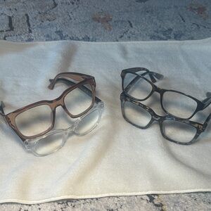 Classic Rectangle Women's Reading Glasses — Clear, Brown, and Tortoiseshell